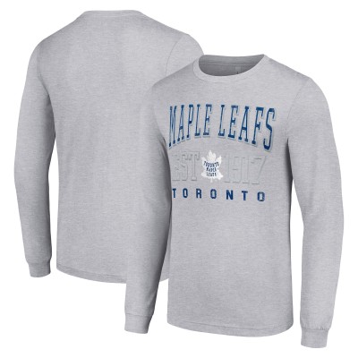 Футболка Toronto Maple Leafs Starter Retro Graphic Long Sleeve Crew - Heather Gray