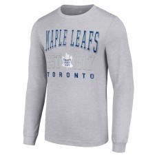 Футболка Toronto Maple Leafs Starter Retro Graphic Long Sleeve Crew - Heather Gray