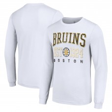 Футболка Boston Bruins Starter Retro Graphic Long Sleeve Crew - White
