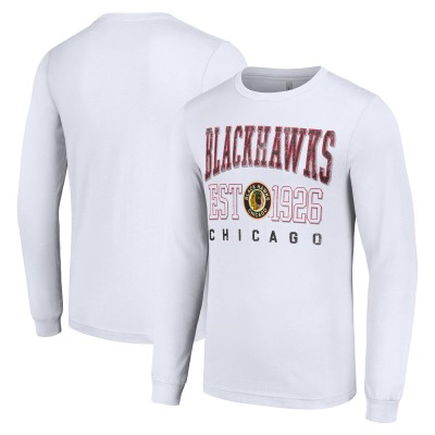 Футболка Chicago Blackhawks Starter Retro Graphic Long Sleeve Crew - White