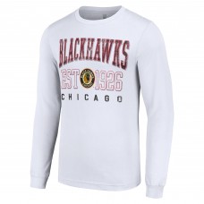 Футболка Chicago Blackhawks Starter Retro Graphic Long Sleeve Crew - White