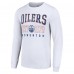 Футболка с длинным рукавом Edmonton Oilers Starter White Retro Graphic Crew