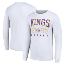 Los Angeles Kings Starter White Retro Graphic Long Sleeve Crew T-Shirt