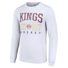 Los Angeles Kings Starter White Retro Graphic Long Sleeve Crew T-Shirt