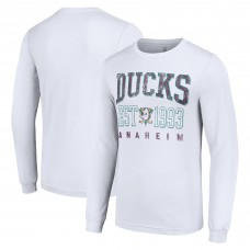 Футболка с длинным рукавом Anaheim Ducks Starter Retro Graphic - White