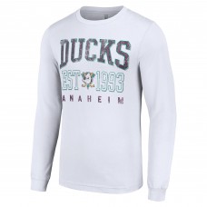 Футболка с длинным рукавом Anaheim Ducks Starter Retro Graphic - White