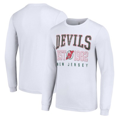 Футболка с длинным рукавом New Jersey Devils Starter Retro Graphic - White