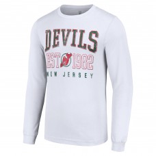 Футболка с длинным рукавом New Jersey Devils Starter Retro Graphic - White