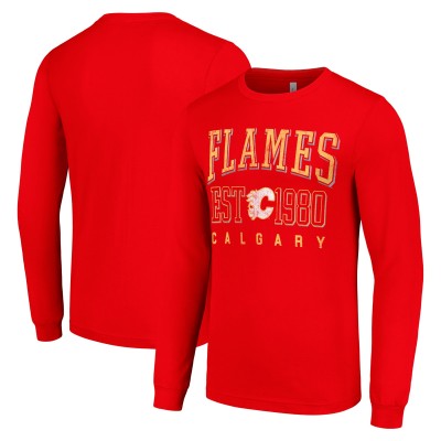 Футболка с длинным рукавом Calgary Flames Starter Retro Graphic Crew - Red