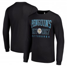 Футболка с длинным рукавом Pittsburgh Penguins Starter Retro Graphic Crew - Black