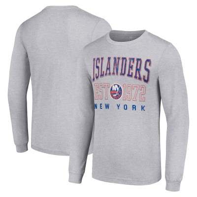 Футболка с длинным рукавом New York Islanders Starter Retro Graphic - Heather Gray