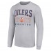 Футболка с длинным рукавом Edmonton Oilers Starter Retro Graphic Crew - Heather Gray