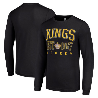 Los Angeles Kings Starter Black Retro Graphic Long Sleeve Crew T-Shirt