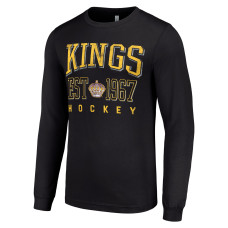 Los Angeles Kings Starter Black Retro Graphic Long Sleeve Crew T-Shirt