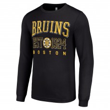 Футболка Boston Bruins Starter Retro Graphic Long Sleeve Crew - Black