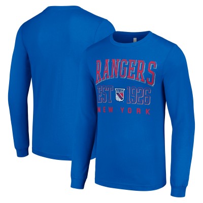 Футболка New York Rangers Starter Retro Graphic Long Sleeve Crew - Royal