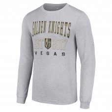 Футболка с длинным рукавом Vegas Golden Knights Starter  Logo Graphic - Heather Gray
