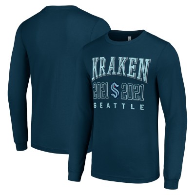 Футболка с длинным рукавом Seattle Kraken Starter  Logo Graphic - Deep Sea Blue