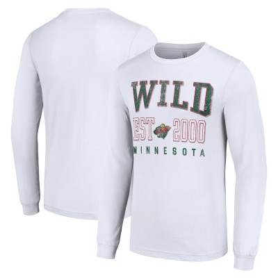 Футболка с длинным рукавом Minnesota Wild Starter White Logo Graphic