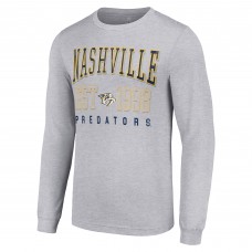 Футболка с длинным рукавом Nashville Predators Starter  Logo Graphic - Heather Gray