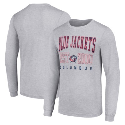 Футболка с длинным рукавом Columbus Blue Jackets Starter  Logo Graphic - Heather Gray