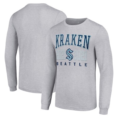Футболка с длинным рукавом Seattle Kraken Starter  Logo Graphic - Heather Gray