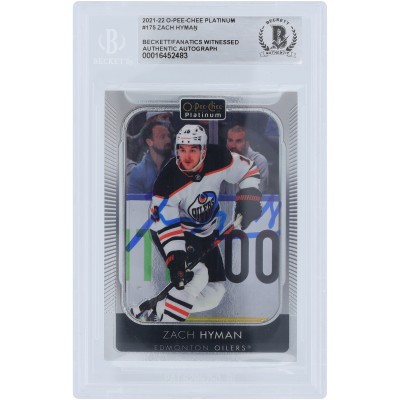 Zach Hyman Edmonton Oilers Autographed 2021-22 Upper Deck O-Pee-Chee Platinum #175 Beckett Fanatics Witnessed Authenticated Card