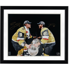 Фото с автографом Jonathan Marchessault & Jack Eichel Vegas Golden Knights Fanatics Authentic 2023 Stanley Cup Champions 16 x 20 Passing Cup