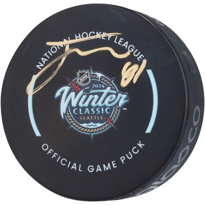 Шайба Jonathan Marchessault Vegas Golden Knights Autographed Fanatics Authentic 2024 Winter Classic Official Game