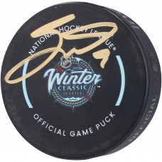 Шайба Jack Eichel Vegas Golden Knights Autographed Fanatics Authentic 2024 Winter Classic Official Game