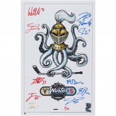 Vegas Golden Knights vs. Seattle Kraken Autographed Fanatics Authentic 14 x 20 2024 NHL Winter Classic Print by S. Preston with 10 Signatures - Limited Edition of 24