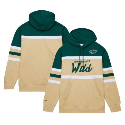 Толстовка Minnesota Wild Mitchell & Ness Head Coach - Cream/Green