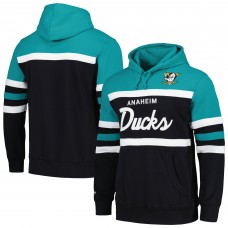 Толстовка Anaheim Ducks Mitchell & Ness Black/Teal Head Coach