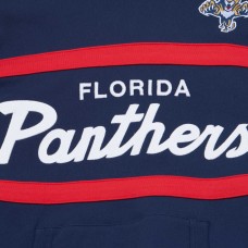Florida Panthers Mitchell & Ness Navy Head Coach Pullover Hoodie