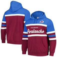 Толстовка Colorado Avalanche Mitchell & Ness Burgundy/Light Blue Head Coach