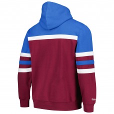 Толстовка Colorado Avalanche Mitchell & Ness Burgundy/Light Blue Head Coach