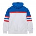 New York Rangers Mitchell & Ness White/Blue Head Coach Pullover Hoodie