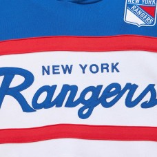 New York Rangers Mitchell & Ness White/Blue Head Coach Pullover Hoodie New York Rangers Mitchell & Ness White/Blue Head Coach Pullover Hoodie