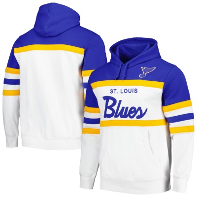 Толстовка St. Louis Blues Mitchell & Ness Head Coach - White/Blue
