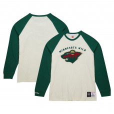 Футболка с длинным рукавом Minnesota Wild Mitchell & Ness Legendary Slub Vintage Raglan - Cream