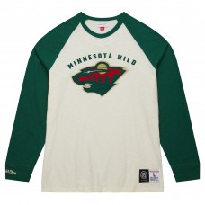 Футболка с длинным рукавом Minnesota Wild Mitchell & Ness Legendary Slub Vintage Raglan - Cream