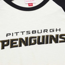 Футболка с длинным рукавом Pittsburgh Penguins Mitchell & Ness Cream Legendary Slub Vintage Raglan