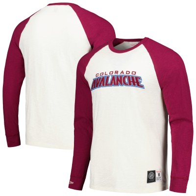 Футболка с длинным рукавом Colorado Avalanche Mitchell & Ness Legendary Slub Vintage Raglan - Cream