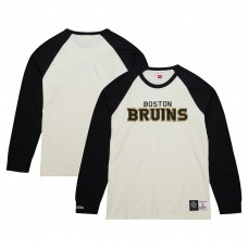 Футболка с длинным рукавом Boston Bruins Mitchell & Ness Legendary Slub Vintage Raglan - Cream