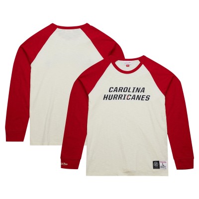 Футболка с длинным рукавом Carolina Hurricanes Mitchell & Ness Legendary Slub Vintage Raglan - Cream