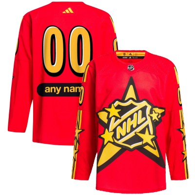 Именная игровая джерси 2024 NHL All-Star Game adidas x drew house Primegreen Authentic - Red