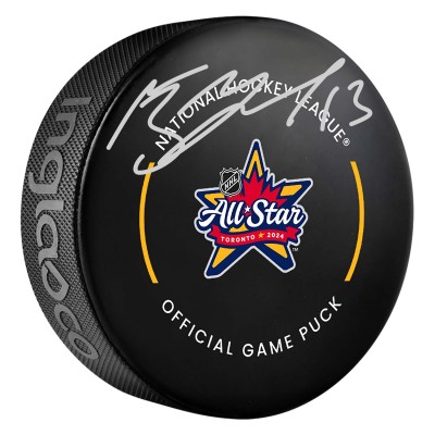 Шайба Mat Barzal New York Islanders Autographed Fanatics Authentic 2024 NHL All-Star Game Official Game