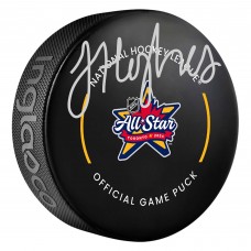 Шайба Jack Hughes New Jersey Devils Autographed Fanatics Authentic 2024 NHL All-Star Game Official Game