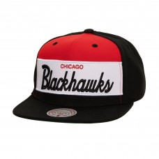 Бейсболка Chicago Blackhawks Mitchell & Ness Black Retro Script Colorblock Бейсболка Chicago Blackhawks Mitchell & Ness Black Retro Script Colorblock