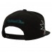 Бейсболка San Jose Sharks Mitchell & Ness Black Retro Script Colorblock